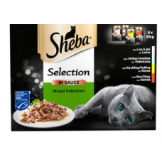 Ассорти корма для взрослых кошек Sheba Selection Valikoidut reseptit 8x85г