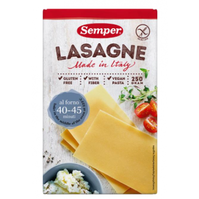 Пластины для лазаньи Semper  Lasagne Gluteeniton Pasta 250 гр без глютена