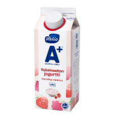 Йогурт питьевой без лактозы Valio A+ mansikka-vadelma 750мл клубника малина