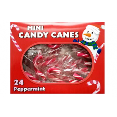 Конфеты трости со вкусом мяты Mini Candy canes 24шт 96г
