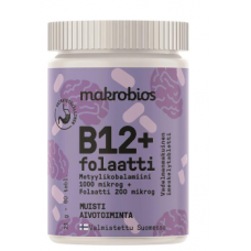 Витаминный препарат Makrobios B12 +фолиевая кислота 60 таблеток по 21г со вкусом малины
