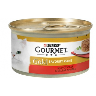 Корм для кошек Gourmet Gold Savoury Cake Nautaa Ja Tomaattia 85г говядина и помидор