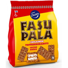 Вафли с соленым ирисом и кока-колы Fazer Fasupala Suolainen Toffeekrokantti 215г