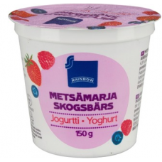 Йогурт Rainbow metsamarjajogurtti 150г лесные ягоды  