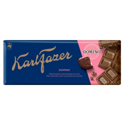 Шоколад Karl Fazer 195г с печеньем Domino