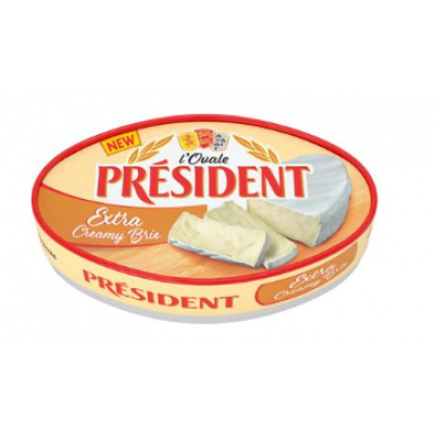 Сыр бри с белой плесенью President l ’Ovale Extra Creamy Brie 200г