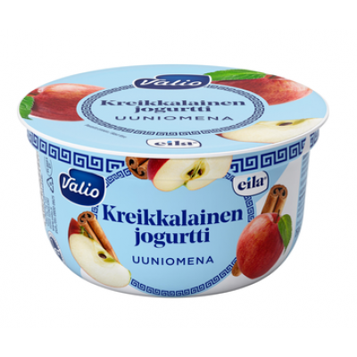 Греческий йогурт Valio kreikkalainen uuniomena 150г яблоко корица без лактозы