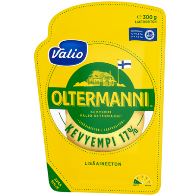 Сыр сливочный Valio Oltermanni 17 % 300г в нарезке