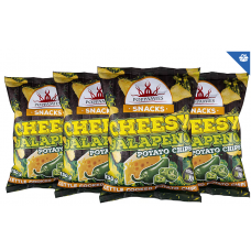 Картофельные чипсы Poppamies Cheesy Jalapeno 4 x 150 г