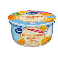 Греческий йогурт Valio 150 г апельсиново-белый шоколад без лактозы лимитированная серия