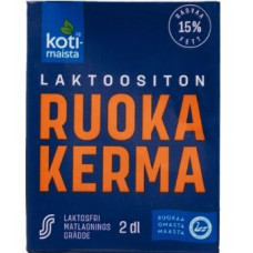 Сливки Kotimaista laktoositon Ruokakerma UHT 15% 200мл без лактозы