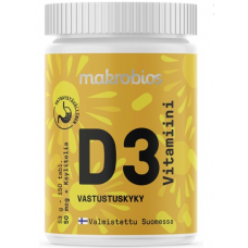 Витамины для костей и зубов Makrobios D3-Vitamiini 50 Mcg 150шт