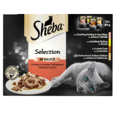 Влажный корм для взрослых кошек ассорти в соусе Sheba Selection 12х85г