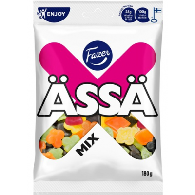 Ассорти фруктовых конфет и лакрицы Fazer Assa Mix 180г