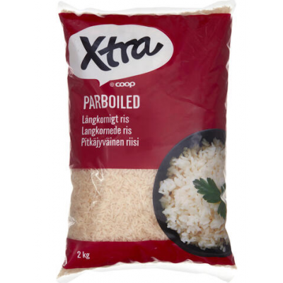 Рис пропаренный длиннозерный Xtra Parboiled Pitkajyvainen Riisi 2 кг