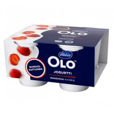 Йогурт Valio OLO jogurtti mansikka 4x125г клубника без лактозы