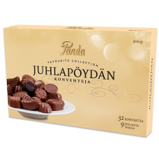 Подарочная коробка шоколадных конфет Panda Juhlapoydan Konvehteja 300г