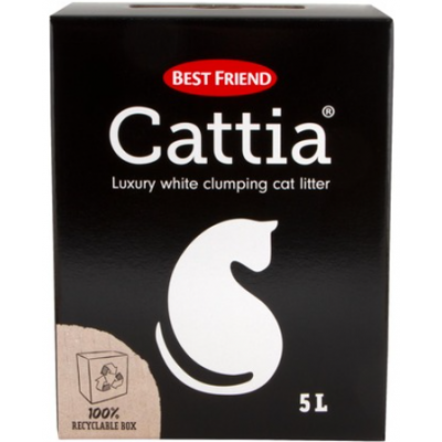 Белый наполнитель для кошачьего туалета Best Friend Cattia 5л
