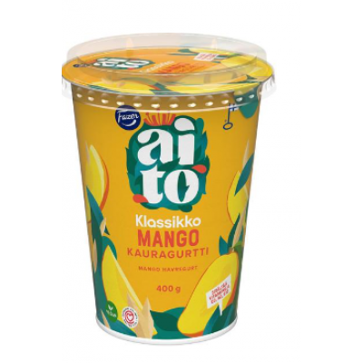 Ферментированная овсяная закуска Fazer Aito Kauragurtti Mango 400г