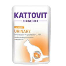 Специальный влажный корм для кошек Kattovit Urinary 85г при проблемах с мочевыводящими путями курица