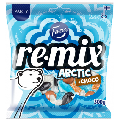 Ассорти жевательных конфет Fazer Remix Arctic + шоколад 300г