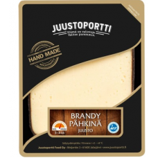 Твердый сыр с бренди и ореховым вкусом Juustoportti Brandy-Pahkinajuusto 175г без лактозы