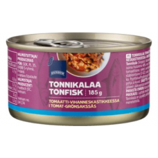 Тунец в остром томатно-овощном соусе Rainbow Tonnikalaa Tomaatti-Vihanneskastikkeessa 185/90 г 