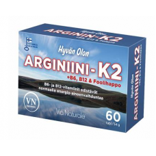 Витамины для сердца аргинин + K2 VN Hyvan Olon Arginiini +K2 60шт
