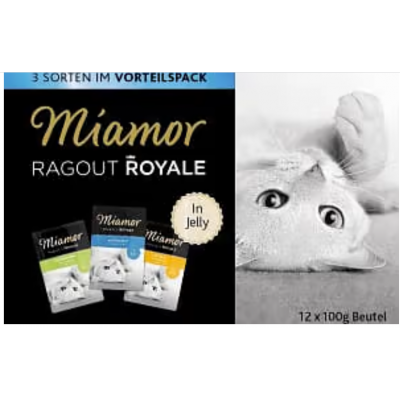 Ассорти влажного корма для кошек Miamor Ragout Royales Jelly 100 г 12 шт в упаковке