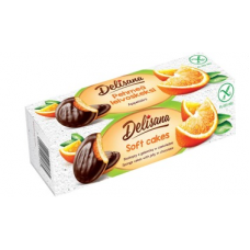 Апельсиновое печенье с шоколадной глазурью Delisana 150г без глютена