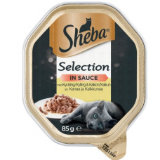 Корм для кошек Sheba Selection With Chicken & Turkey In Sauce курица и индейкой в соусе 85г