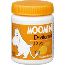 Витамины Moomin D с ксилитом 10мг 100 таблеток, 37,5 г со вкусом апельсина