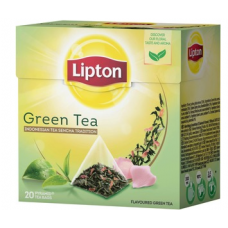 Зеленый чай в пирамидках Lipton Green Pyramid 20шт с лепестками роз