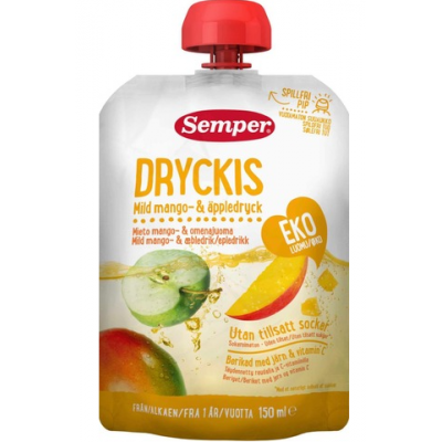 Органический детский сок Semper Dryckis Organic Mango-Apple 150мл