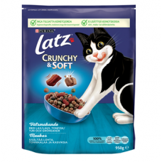 Корм для взрослых кошек Latz Crunchy & Soft 950г лосось, тунец и овощи
