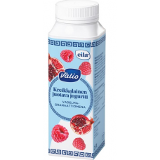 Греческий питьевой йогурт Valio 2,5 малина гранат без лактозы