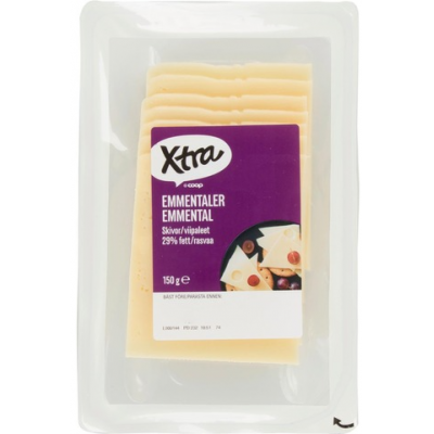 Сыр сливочный Xtra Emmental  Juustoviipaleet 150г в нарезке