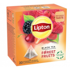 Ароматизированный черный чай Lipton Forest Fruit Pyramid в пакетиках 20шт