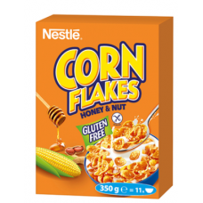 Кукурузные хлопья с медом и орехами NESTLE Corn Flakes 350г без глютена