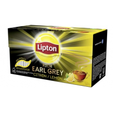 Ароматизированный черный чай с ароматами бергамота и лимона Lipton Lemon Rich Earl Grey 25шт