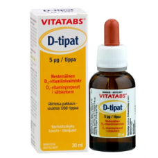 Жидкий препарат витамина D3 Vitatabs D-tipat 5µg 30мл