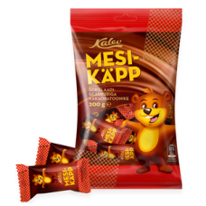 Медовые конфеты в шоколадной глазури с кусочками какао KALEV Mesikapp 200г