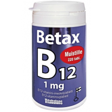 Витамины для памяти Betax Vitamin B12 1 мг 220 таб