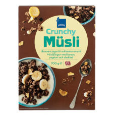 Мюсли Rainbow Crunchy Musli Banaani-Jogurtti-Suklaamuromysli 700г банан йогурт и шоколад