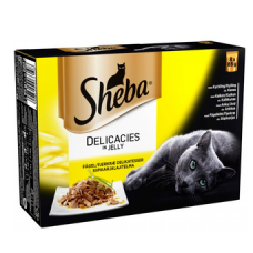 Влажный корм для взрослых кошек Sheba Delicacies 8x85г птица