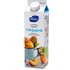 Йогурт обезжиренный Valio persikka-passiohedelma 1кг персик маракуйя  