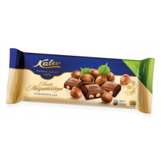 Шоколад молочный с цельным лесным орехом Kalev 200г
