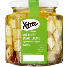 Сыр в масле с травами X-Tra Salaattijuusto Yrttioljyssa 300/153г