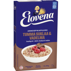 Каша быстрого приготовления Elovena Tumma Suklaa & Vadelma 210г 6х35г шоколад малина
