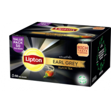 Ароматизированный черный чай с ароматом бергамота Lipton Rich Earl Grey 50 пакетиков